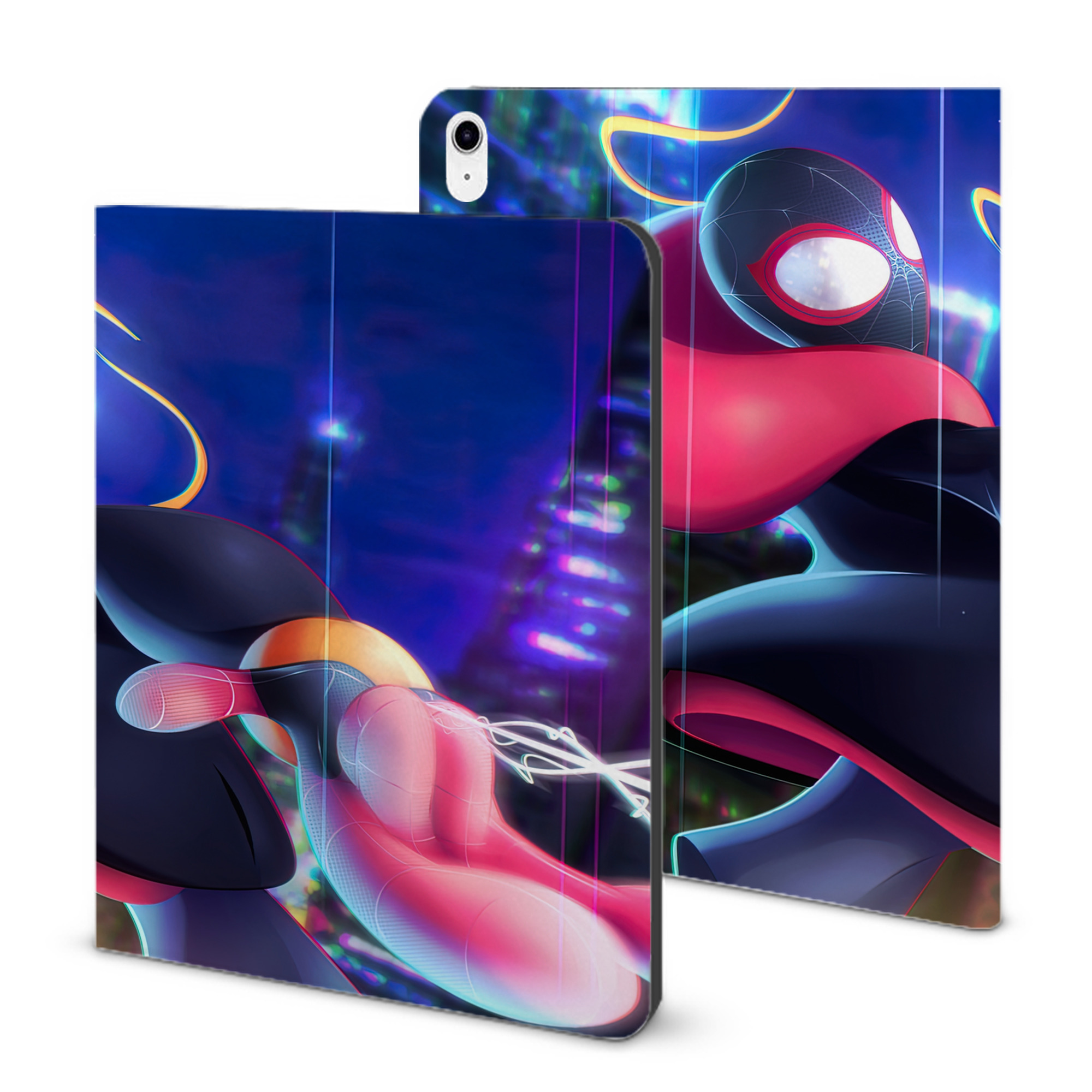 （画像用） Spider Man スパイダーマン IPad ケース ブック型 PUレザー TPU 耐衝撃 軽量 薄型 ペン収納なし 全面保護 IPad 各モデル対応